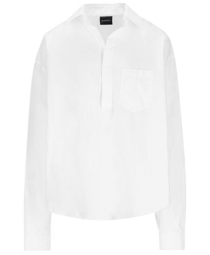 BALENCIAGA - Camicia in cotone stropicciato