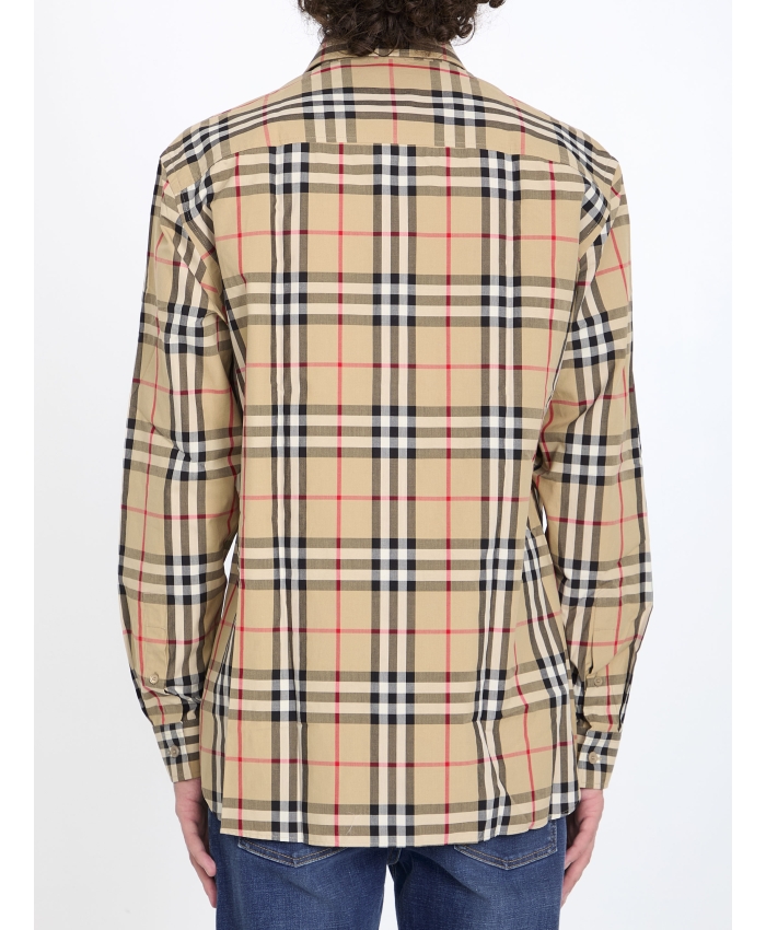 BURBERRY - Check cotton shirt