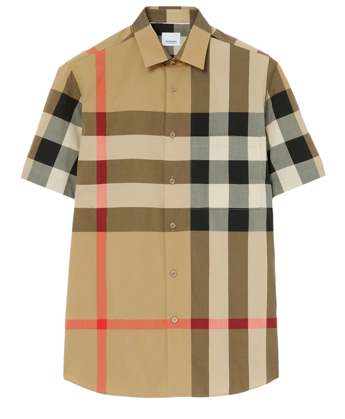 BURBERRY - Check cotton shirt