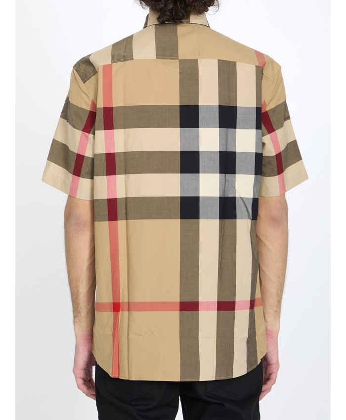 BURBERRY - Check cotton shirt