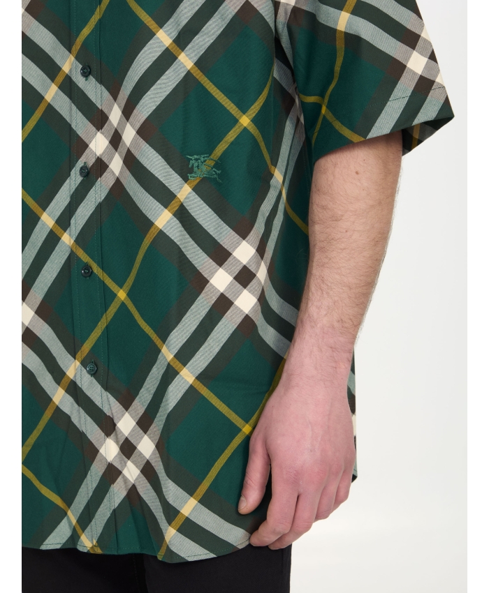 BURBERRY - Check cotton shirt