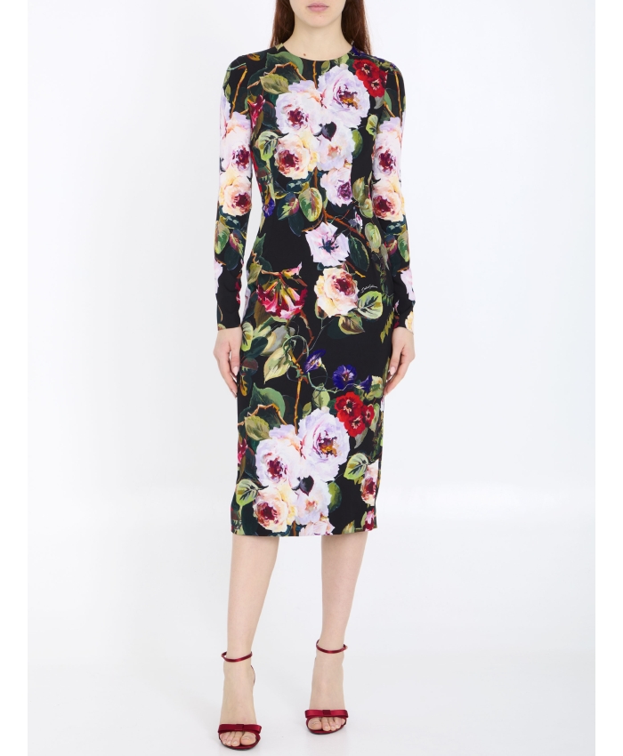 DOLCE&GABBANA - Roseto print dress