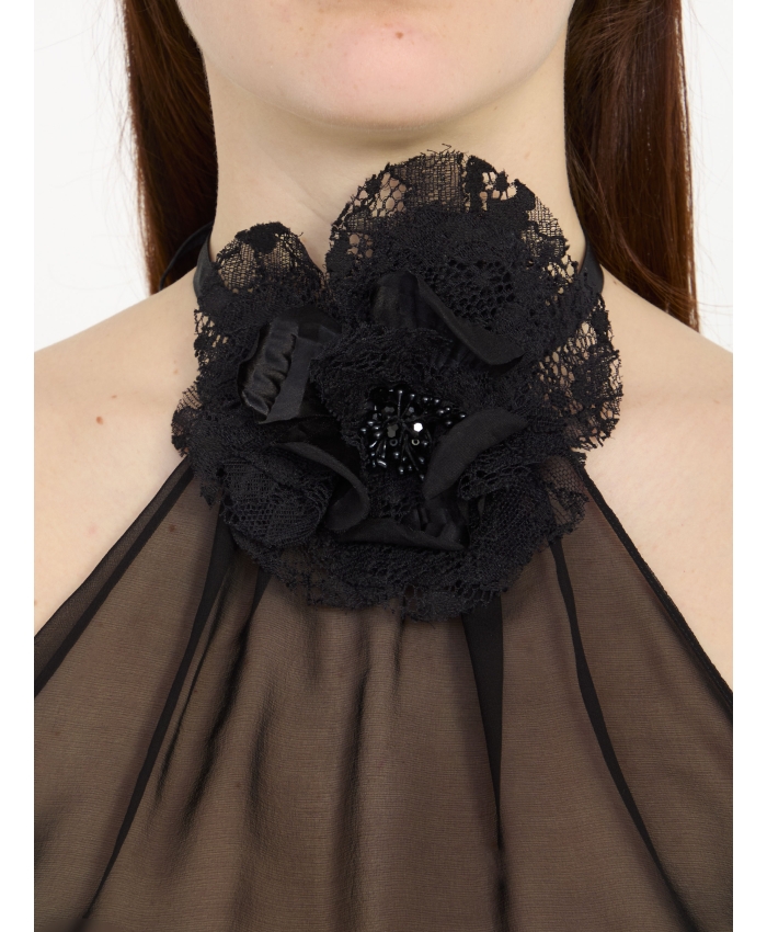 DOLCE&GABBANA - Chiffon top with flower