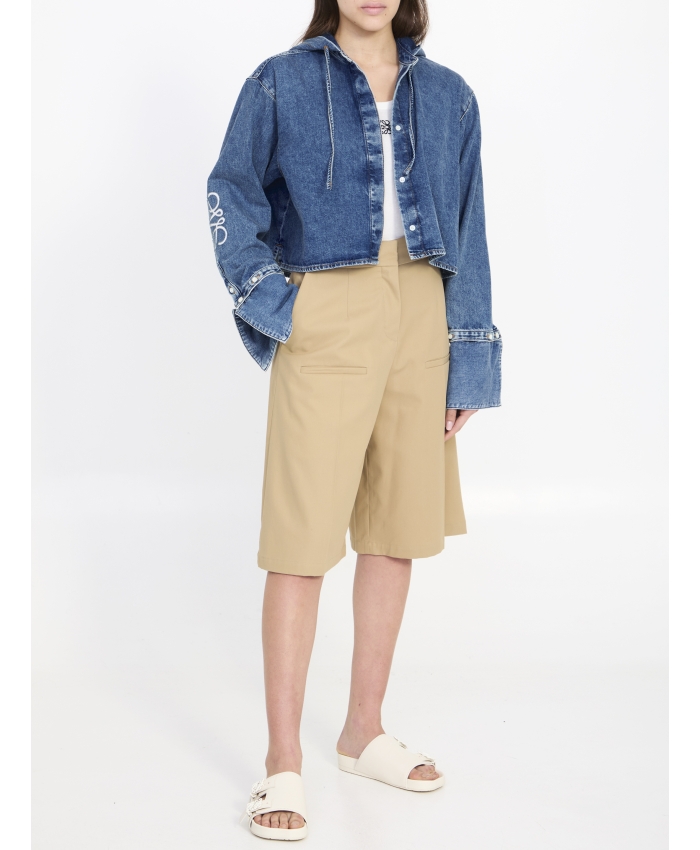 LOEWE - Cotton tailored shorts | Leam Roma - Luxury Shopping Online