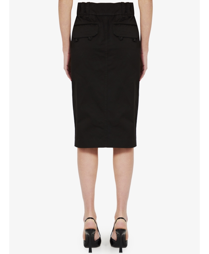 SAINT LAURENT - Cotton pencil skirt