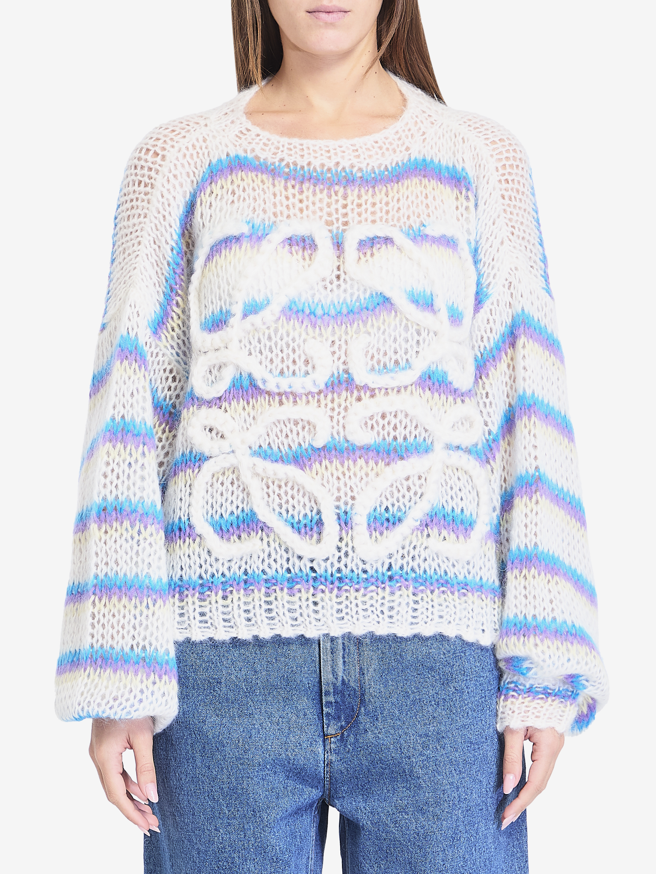 Shop Loewe Anagram Sweater In White