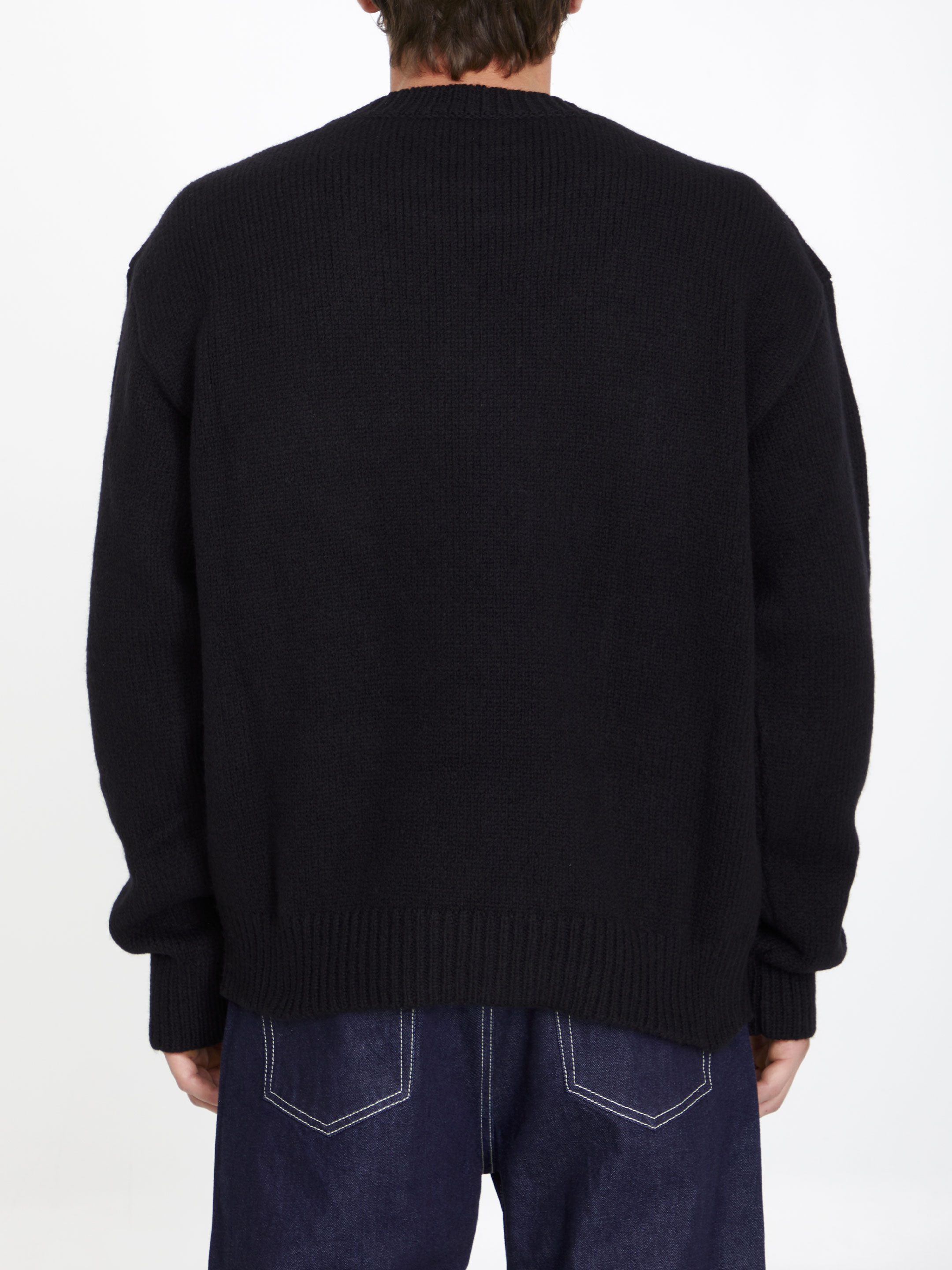 OFF WHITE - Big Bookish Chunky Knit jumper | Leam Roma - Luxury 