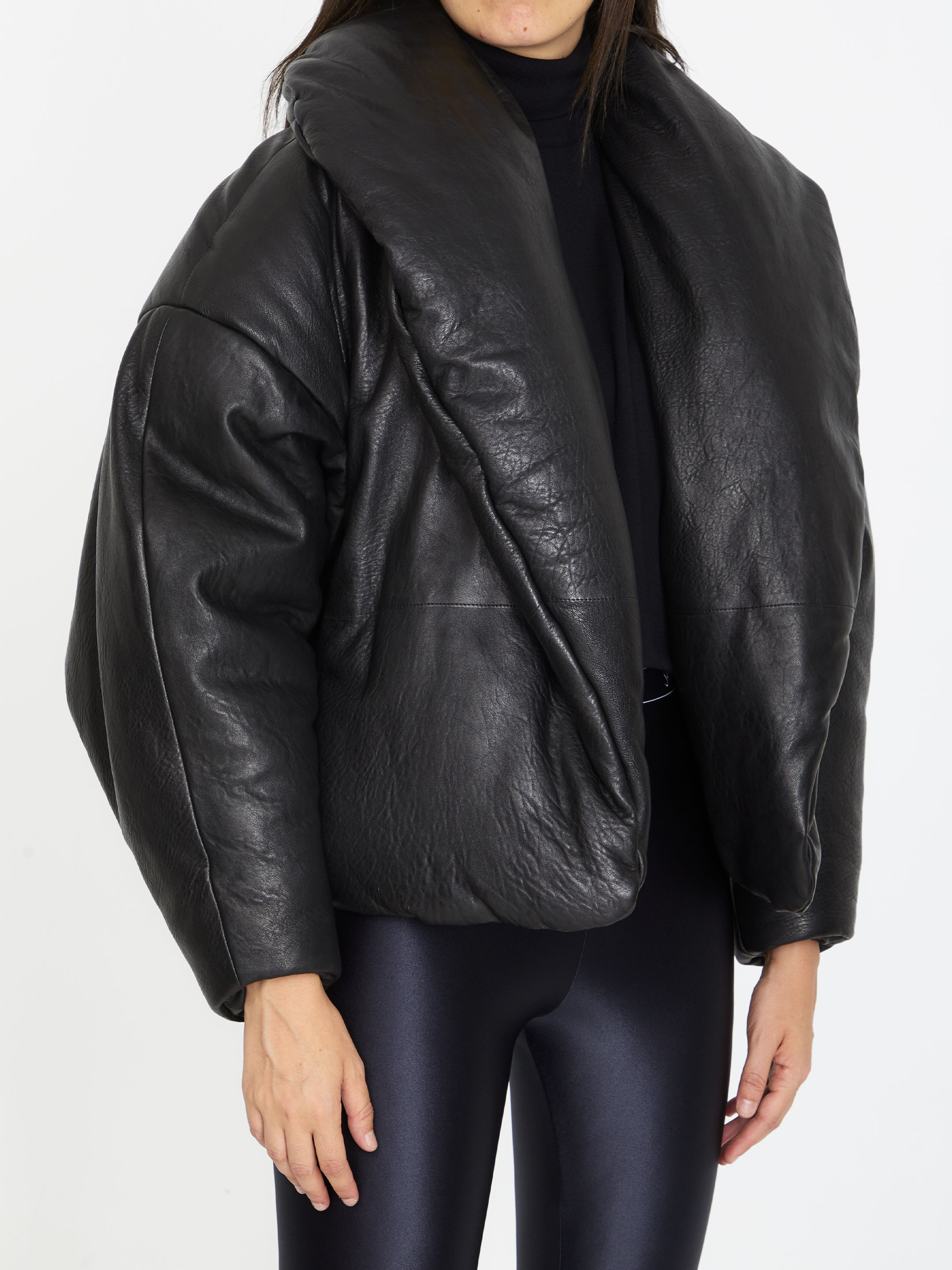 SAINT LAURENT - Cassandre puffer jacket | Leam Roma - Luxury Shopping Online