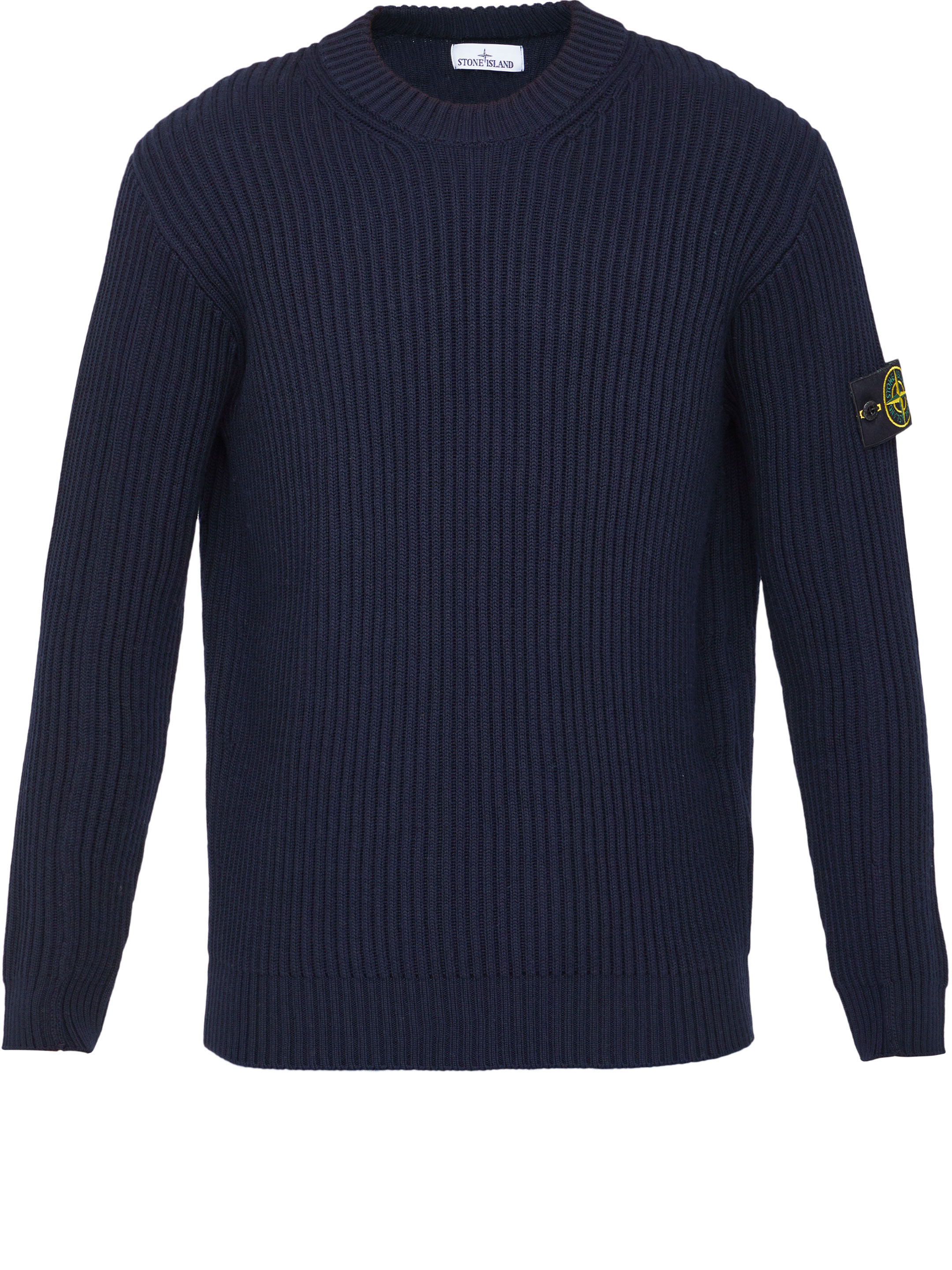 STONE ISLAND - Logo-patch knit jumper | Leam Roma - Luxury 