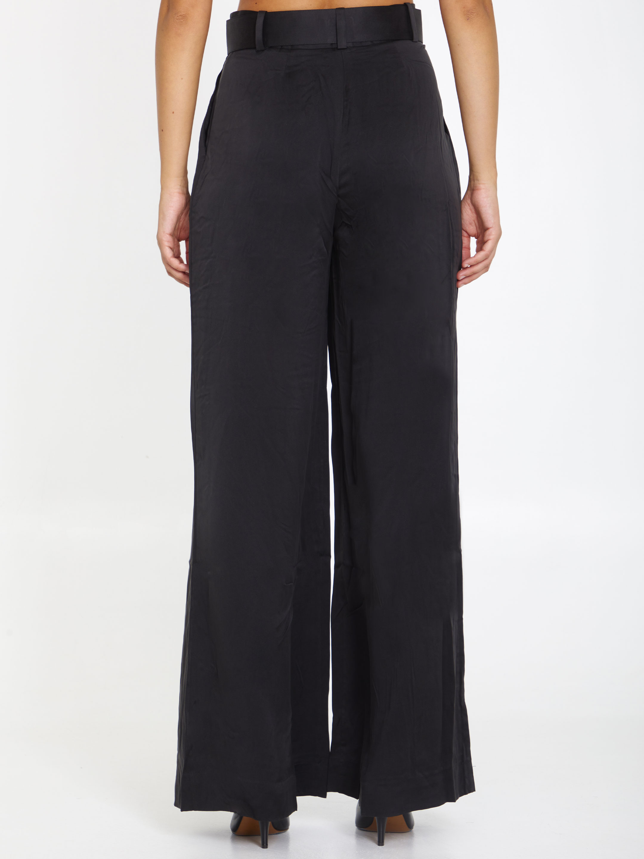 ZIMMERMANN - Black silk pants | Leam Roma - Luxury Shopping Online