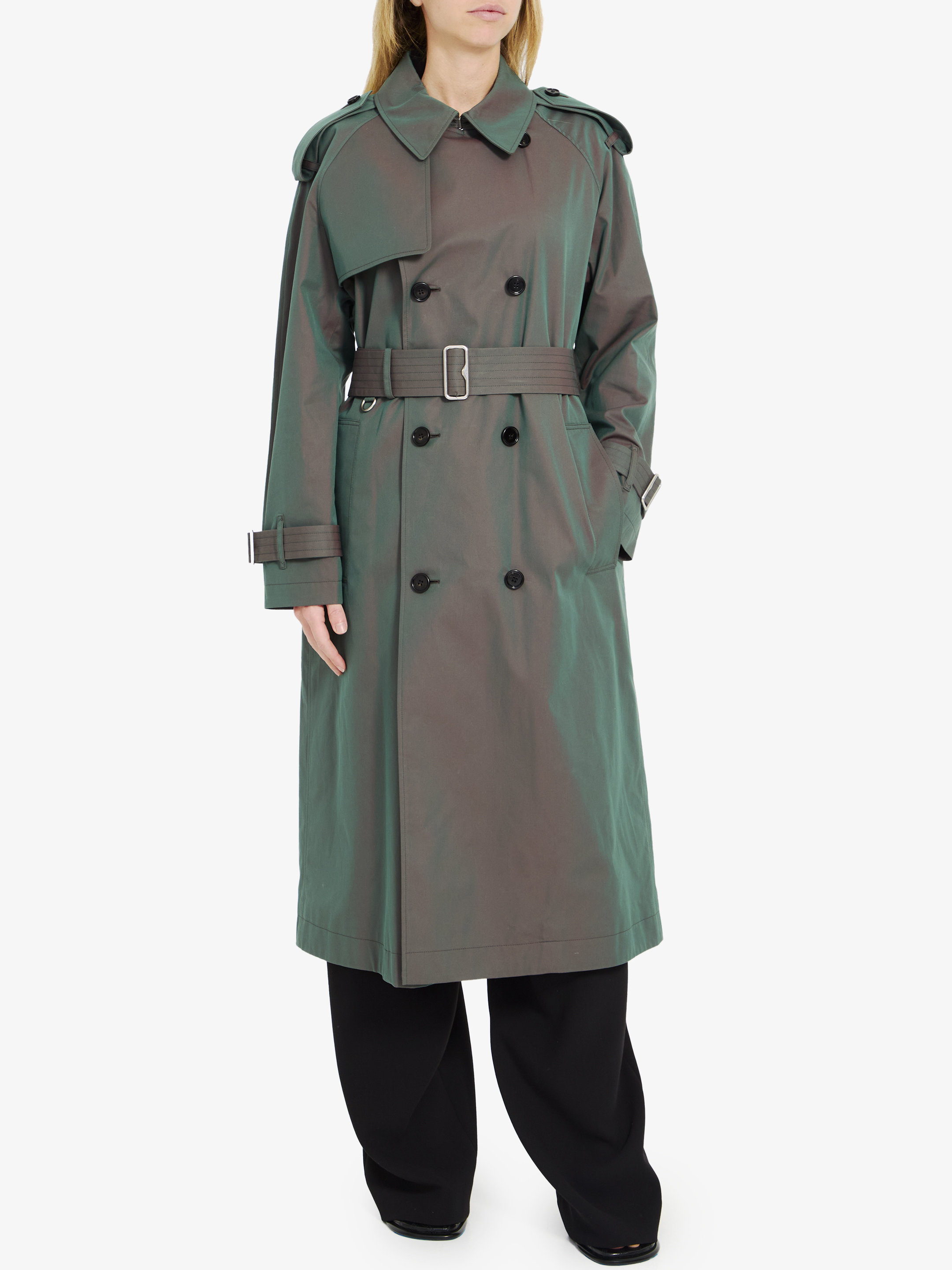 BURBERRY - Cotton long trench coat | Leam Roma - Luxury Shopping 