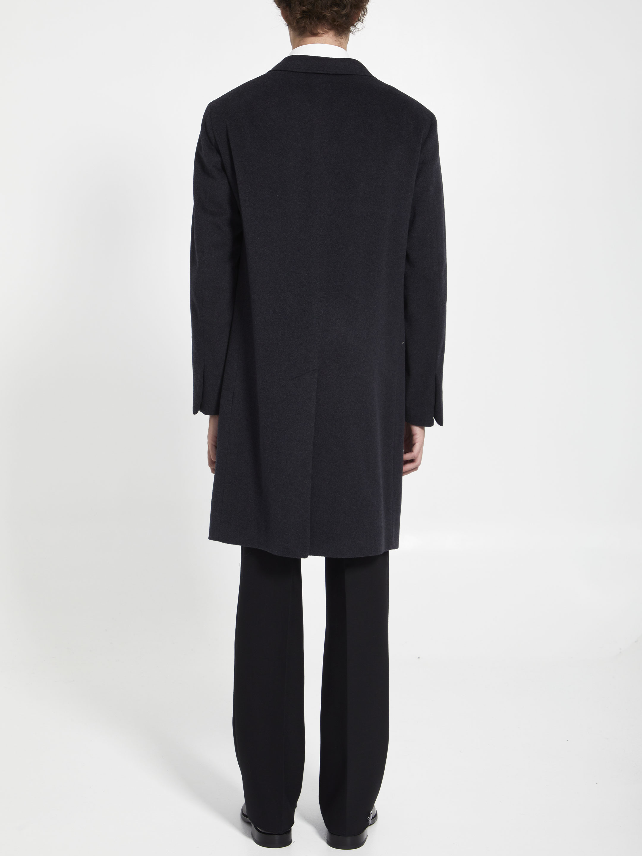 TONELLO - Anthracite wool coat | Leam Roma - Luxury Shopping Online